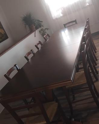 tavolo in legno massello 3,60x 1,00 mt
