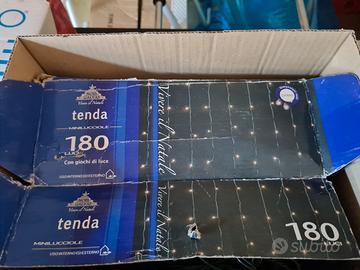 Minilucciole luci natale - tenda da 180 luci