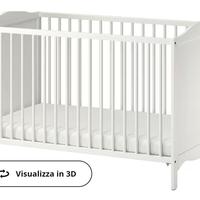 Lettino bimbi 60x120+materasso e coprimaterasso 