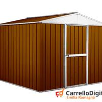 Box porta attrezzi lamiera 276x260 legno scuro
