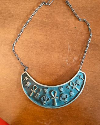 collana antica metallica egizia da collezione 