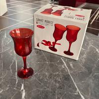 Flute bicchieri rossi