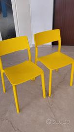 Coppia sedie gialle marca ikea