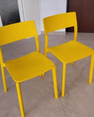 Coppia sedie gialle marca ikea