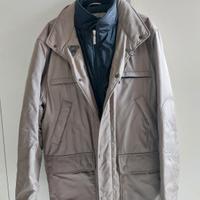 Cappotto parka uomo RCP Project beige e nero