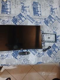 tv piu supporto da parete  cm 44 x 74