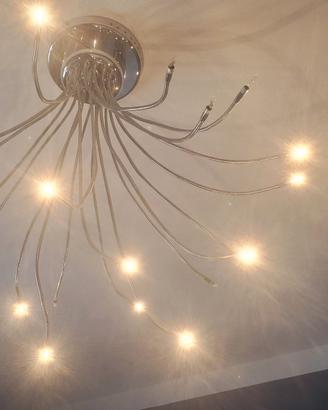 lampadario acciaio bracci snodabili
