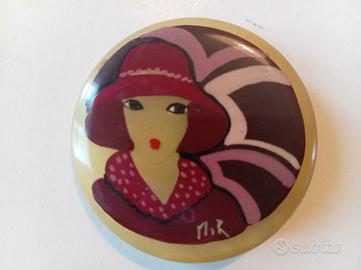 Spilla Vintage Art Nouveau profili femminile