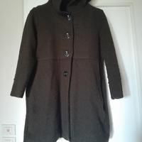 Cappotto lana donna con cappuccio