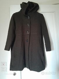 Cappotto lana donna con cappuccio