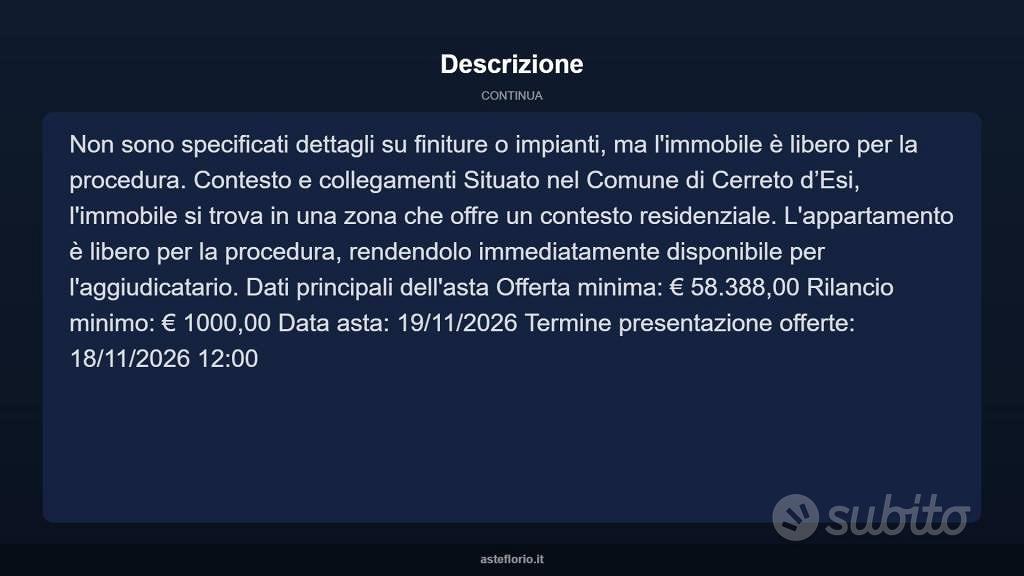 Appartamento – Cerreto d'Esi, Ancona - Vista 4