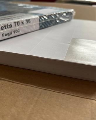 Etichette carta adesiva misura 70x36mm