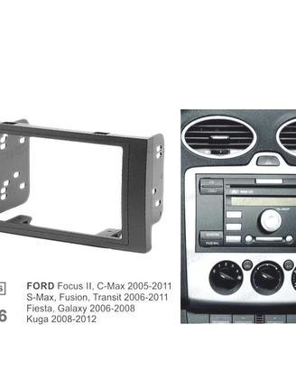 TELAIO NERO RADIO 2-DIN PER FORD FOCUS C-MAX S-MAX