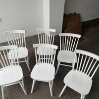Sedie cucina sala bianche