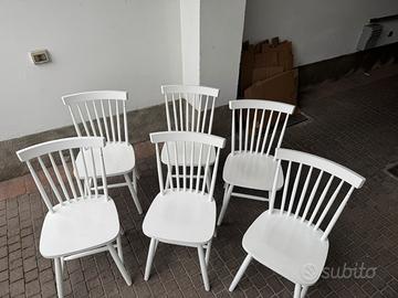 Sedie cucina sala bianche