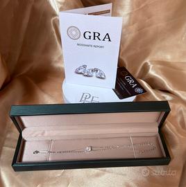 Bracciale a Catena con fimanate Moidsanite 1 ct