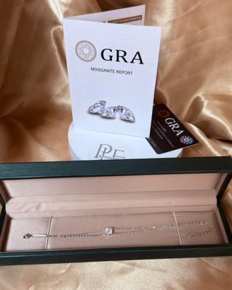 Bracciale a Catena con fimanate Moidsanite 1 ct