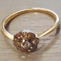 Anello con brillante oro giallo fidanzamento