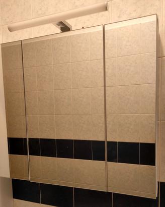 Specchiera bagno con presa e luce