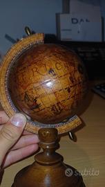 mappamondo made in Italy vintage in legno 