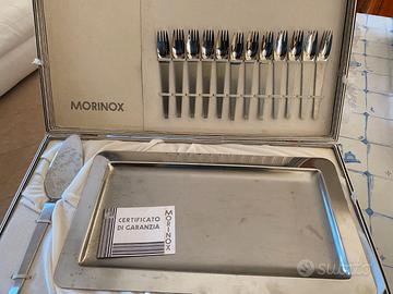 vassoio accciaio con forchettine