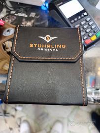 scatola  stuhrling per orologi in pelle completa 