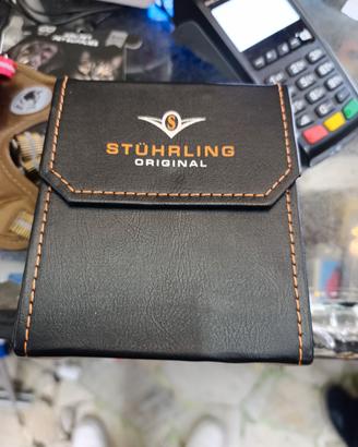 scatola  stuhrling per orologi in pelle completa 