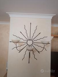 Porta candele da parete