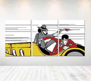 Quadri Dipinti a Mano su Tela Lupin Pop Art