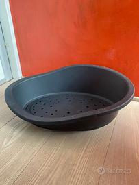 Lettino classic 50 per cani/gatti PVC nero, MP.