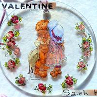 SARAH KAY Vintage1980 VETRI decorativi catturasole