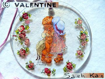 SARAH KAY Vintage1980 VETRI decorativi catturasole