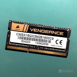 RAM Corsair 16GB DDR4 CMSX16GX3M2B1600C9