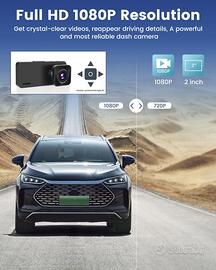 Dash Cam Auto Fronte Retro 1080P + Videocamera pos