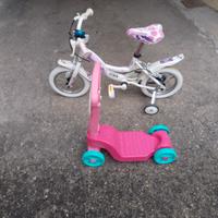 Bici bambina e monopattino