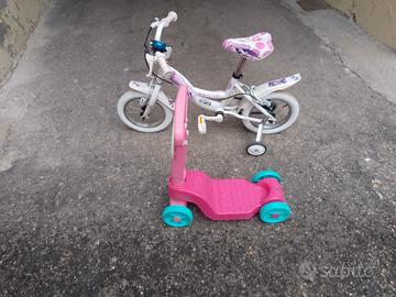 Bici bambina e monopattino