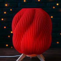 lampada rossa natalizia a spirale