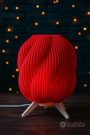 lampada rossa natalizia a spirale