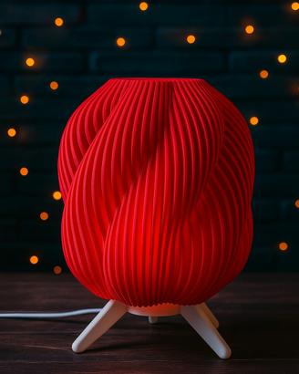 lampada rossa natalizia a spirale