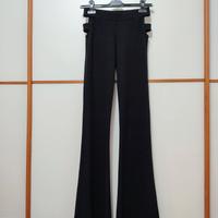 Subdued pantalone nero a zampa con cut out