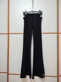 Subdued pantalone nero a zampa con cut out