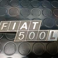 Targhetta logo posteriore in metallo Fiat 500 L
