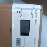 nicchia porta oggetti in acciaio nero bagno