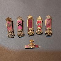  6 Distintivi da bavero Regio Esercito 