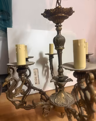 COPPIA LAMPADARI VINTAGE IN STILE CLASSICO
