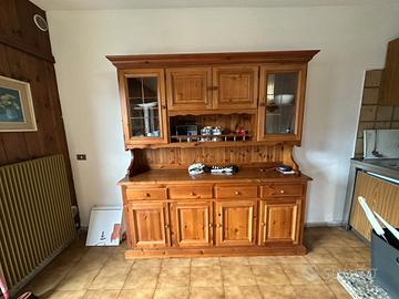 Credenza / Vetrina in legno massello stile rustico