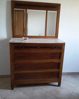 cassettiera con specchio 