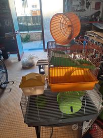 2 gabbie criceti +2 zanzariere elettriche
