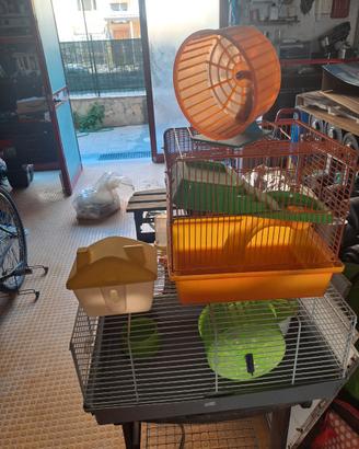 2 gabbie criceti +2 zanzariere elettriche