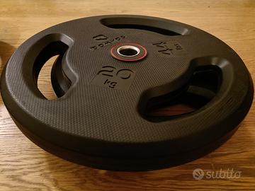 Dischi 20kg Per Bilanciere 28mm - Pesi Domyos